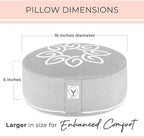 Y O Gayo Meditation Cushion and Floor Pillow. Ideal for Meditation Pillow, Yoga, & Floor Sitting - Premium Buckwheat Supportive Round Cushion with Changeable Cover. Versatile & Stylish - 16" in