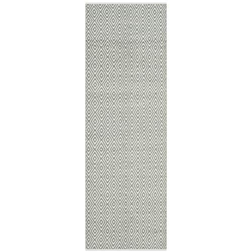 SAFAVIEH Boston Collection 2'3" x 11' Grey BOS682E Handmade Flatweave Cotton Runner Rug - color: Grey, size: 2'3" x 11' (Runner)