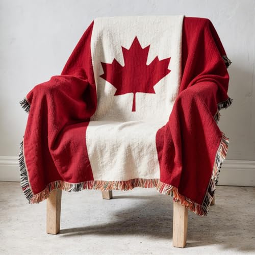 Pure Country Weavers Canada Flag Blanket - Gift Tapestry Throw Woven from Cotton - Made in The USA (69x48) - color: Canada Flag