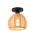 Hand-Woven Rattan Flush Mount Ceiling Light,Farmhouse Light Fixtures Ceiling Mount Boho for Hallway Bedroom Kitchen Entryway Living Room - color: 7.87 IN Rattan 1 Pack