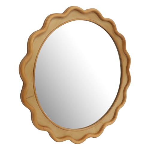 RiteSune Round Mirror 30 Inch, Farmhouse Wall Decor, Large Rustic Circle for Living Room, Bathroom, Entryway