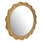 RiteSune Round Mirror 30 Inch, Farmhouse Wall Decor, Large Rustic Circle for Living Room, Bathroom, Entryway