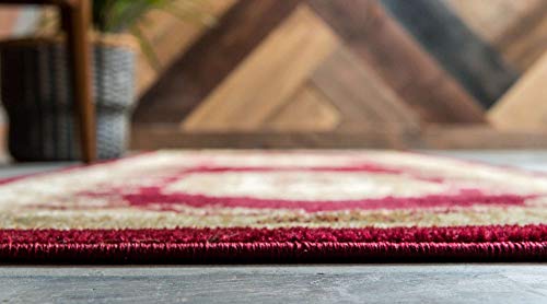 Unique Loom Versailles Collection Area Rug - Henry (2' 7" x 10' Runner Red/Brown) - color: Red/Brown, size: 2'7" x 10' (Runner)
