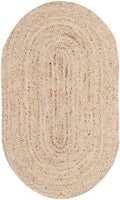SAFAVIEH Area Rug 3x5 Oval - Cape Cod Collection - Natural Brown, Handmade Braided Flat Weave Jute (CAP252A) - size: 3' x 5' (Oval)