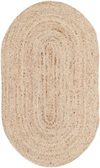 SAFAVIEH Area Rug 3x5 Oval - Cape Cod Collection - Natural Brown, Handmade Braided Flat Weave Jute (CAP252A) - size: 3' x 5' (Oval)