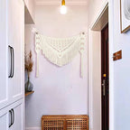 kiido Large Macrame Wall Hanging Boho Tapestry Curtain Fringe Woven Bohemian Wall Decor Home Decoration for Apartment Bedroom Living Room Gallery Baby Nursery-Blossom 35.4" W X 26" H