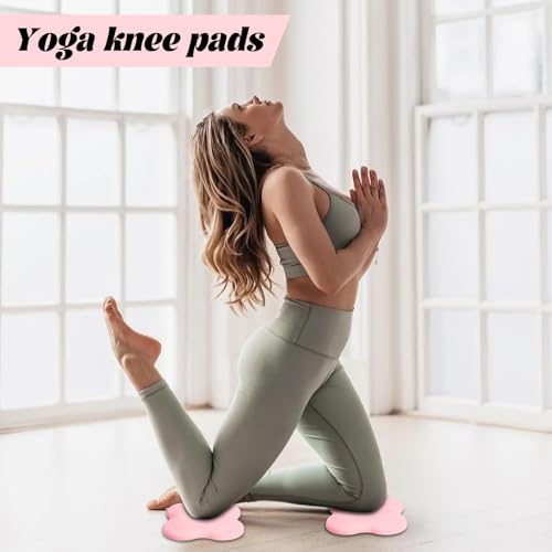2 packs Yoga Knee Pad Mats Extra Thick for Knees Elbows Wrist Hands Head Foam Pilates Kneeling pad Yoga Knee Cushion Thick Exercise Pads for Knees Elbows Wrist Hands Head Foam Pilates Kneeling pad，Support Foam Pads for Women and Men - color: Pink