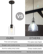 Brown and Gold Pendant Lights Kitchen Island - Clear Glass Pendant Light Fixture Multiple Stems Rods 3 Units 12 Inch 3 Units 4 Inch (1 Pack Brown and Gold Downrod) - color: Brown and Gold 1PK