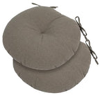 FUNHOME 15"x15"x4" Bistro Chair Cushion Set of 2, Water Repellent Round Outdoor Chair Cushions with Ties, Patio Tufted Chair Pads for Home Garden (Beige Coffee) - color: Beige