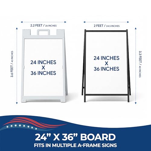 Custom A-Frame Sign Inserts with Optional Stand by DreamController - Personalized Print Inserts with Your Photo, Text or Logo | Durable Custom Panels for Sidewalk Boards, Retail & Event | 24x36 inch - color: A Frame Inserts Custom