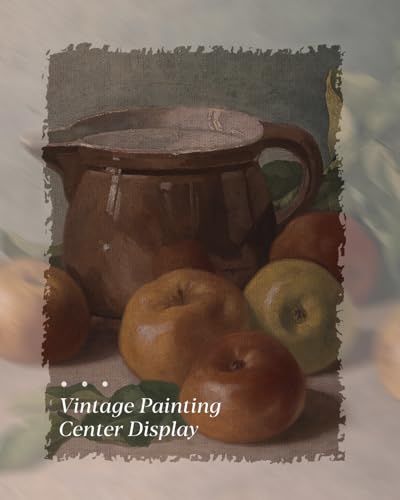 HUARCEY Gold Framed Vintage Wall Art for Living Room Harvest Apples Still Life Oil Painting Large Cottagecore Room Decor Picture Canvas Print Farmhouse Fruit Wall Decor Bedroom Kitchen Bathroom 20x40 - color: Apple, size: 40"L x 20"W