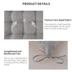 ELFJOY 4 Pack Chair Cushions for Dining Chairs Chair Pads Cushion for Kitchen Office Tufted Textured Square Seat Cushion with Ties (16" Light Grey) - color: Light Grey