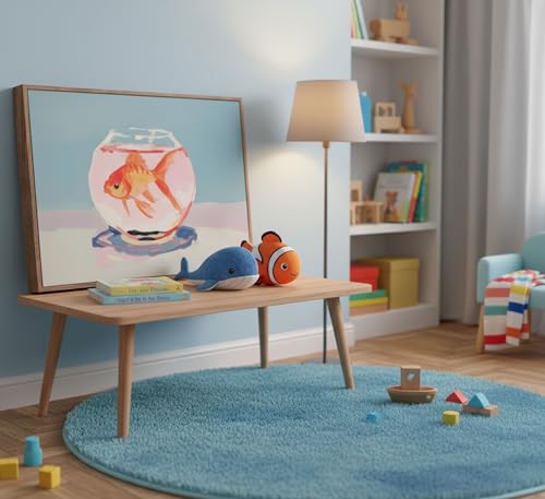 Framed Vintage Goldfish Canvas Wall Art Eclectic Goldfish in Fish Tank Poster Print Pink Preppy Aesthetics Picture Elegant Painting Wall Decor for Living Room Bedroom Dorm Bathroom 12x16in - color: Goldfish, size: 16"L x 12"W