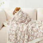 Snuggle Sac Ultra Soft Beige Leopard Blanket Twin Size - Oversized Reversible Cheetah Bedding Blanket, Leopard Pattern Throw Blankets for Bed, Sofa, Couch, 60x80 inches - color: Leopard Beige, size: Twin(60"x80")
