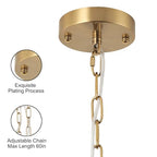 Rattan Drum Chandeliers for Dining Room, 4-Light Bohemian Hand-Woven Farmhouse Pendant Light Dining Room Light Fixture Chandelier for Entryway Living Room Kitchen Stairway Bedroom Hallway(Gold) - color: Gold 4-Light Drum