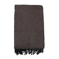 Open Road Goods Solid Color Mexican Yoga Blanket – Large Handwoven Throw for Yoga, Beach, Camping or Home – Soft and Durable Cotton Blend - color: Dark Brown