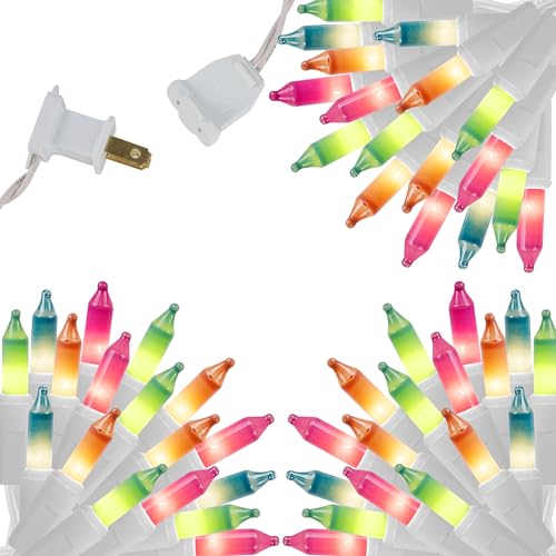 LJLNION 3 Sets Easter String Lights, 150 Count 30 FT Each White Wire Mini Pastel Fairy Lights, 120V UL Certified Connectable Xmas Lights for Garden Patio Holiday Party Outdoor Decoration, Multicolor - color: Pastel