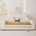VClife Modern Couch Cover, Non Slip Dog Sofa Cover, Yellow, 35.4" x 63" | Pet-friendly Sofa Covers, Scratch-resistant, Waterproof, Non Slip That Stay Firmly In Place, Durable and Machine Washable - color: 01# Mustard Yellow, size: 35.4" x 63"