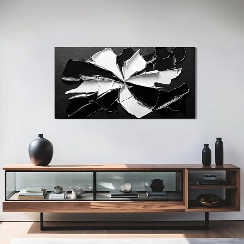 Abstract Wall Art Decoration Modern Wall Art Pictures for Living Room Abstract Canvas Art Wall Decor Minimalist Black and White Wall Art Prints Flowers Artwork for Walls Office Home Decor 20"X40" - color: JYQ-X, size: 40"L x 20"W
