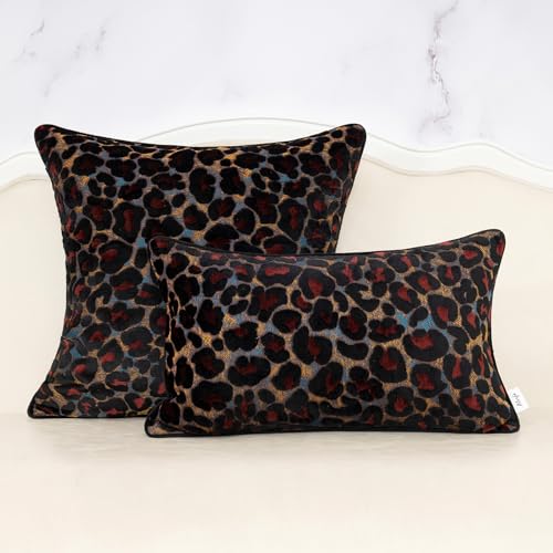 Alerfa Black Floral Throw Pillow Cover 12 x 20 Inch Cut Velvet Rectange Luxury Decorative Lumbar Pillow Cover for Couch Living Room Bedroom - color: Black, size: 20" x 12" (Pack of 1)