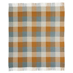 Pendleton Eco-Wise Washable Throw with Fringe 54" x 60" - 100% Wool, All Season, Washable, Soft and Durable Blanket for Home and Outdoor Adventures - Shale/Copper - color: Shale/Copper