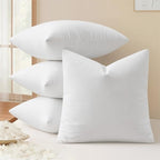 MIULEE Pack of 4 20x20 Pillow Inserts, Premium Feather and Down Decorative Throw Pillows, Fluffy and Choppable, Cotton Fabric for Sofa Bed Couch - size: 20x20 Inch