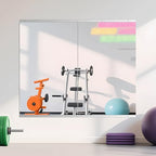Ruomeng Home Gym Mirror, 48''x28''x2PCS Full Length, Large Frameless Body Mirror Tempered Glass for Gym, Workout, Yoga, Garage, Dance Studio - size: 48"x28"-2pcs