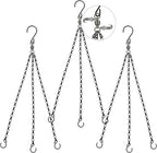 Heybe Swivel Hanging Basket Chains 23 Inches 3 Leads Hanging Chains Flower Pot Hanger Replacement Plant Hangers for Planters and Lanterns, Pack of 3 (3 Legs-Swivel) - style: 3 Legs-Swivel
