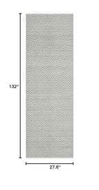 SAFAVIEH Boston Collection 2'3" x 11' Grey BOS682E Handmade Flatweave Cotton Runner Rug - color: Grey, size: 2'3" x 11' (Runner)