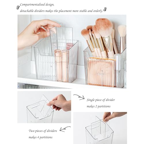 Set Of 2 Storage Organizer Bins Wall Mounted Shower Caddy, Bathroom shelves Stackable Clear Plastic Toothbrush Holder Adhesive Hanging Bin for Bathroom, Kitchen, Cabinet, Shower BPA Free Small (Green) - color: Green-4.33x3.54x4.53in