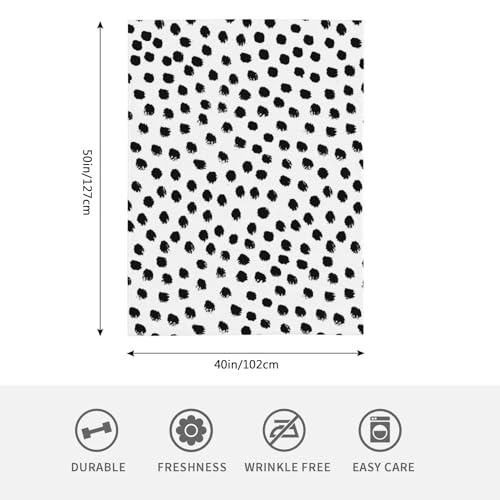 HGOD DESIGNS Polka DotsBlanket, Super Soft Brush Strokes Dots Throw Blanket 40"x50" Blanket for Bed Couch Chair Fall Winter Camping Living Room Office - color: Polka Dots, size: 40x50 inch