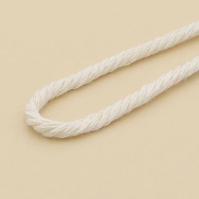 FLIPPED 100% Natural Macrame Cord,3mm x220 Yards Cotton Macrame Cords Colored Cotton Macrame Rope Craft Cord for DIY Crafts Knitting Plant Hangers Christmas Wedding Décor (Beige, 3mm*220yards)