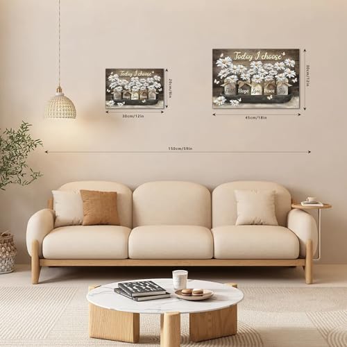 1pc “Today Choose” Golden Flower Canvas Wall Art, Decor for Living Room & Bedroom, 30 * 45cm/12 * 18in Unframed - size: 18"L x 12"W