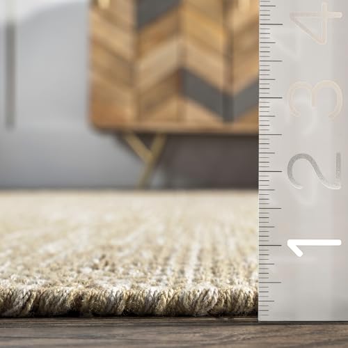 nuLOOM Alessi Solid Farmhouse Cotton Area Rug, 4x6, Beige - color: Beige, size: 4' x 6' (Rectangular)