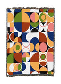 Pure Country Weavers Bauhaus Retro Blanket - Mid Century Modern - Gift Tapestry Throw Woven from Cotton - Made in The USA (50X60) - color: Bauhaus Retro, size: 50X60