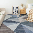 HOMFINE Washable Modern Area Rug - Geometric Style 9x12 Rugs for Living Room, Bedroom, Machine Washable Rug Soft Non Slip Non Shedding Area Rug - Blue, 9'x12' - color: Blue, size: 9' x 12' (Rectangular)