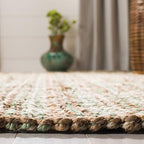 SAFAVIEH Natural Fiber Collection Area Rug - 2'6" x 4', Sage & Natural Brown, Handmade Jute, Farmhouse Style, Chunky Textured Thick Pile (NF447S) - color: Sage/Natural, size: 2'6" x 4' (Rectangular)