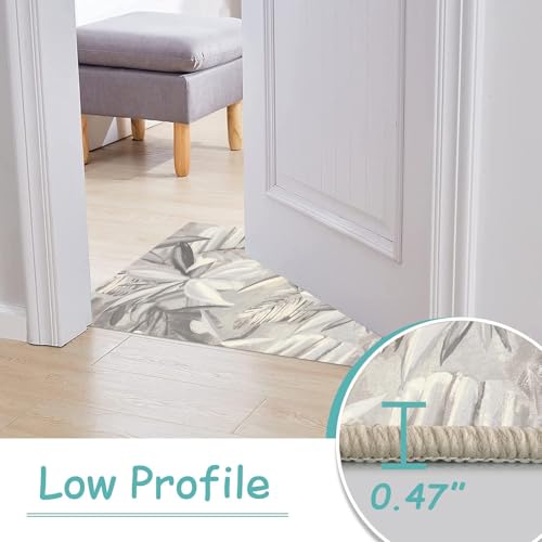 Flowers Area Rug, Spring Fall Floral Rug Home Decor Low-Profile Non-Slip Washable Mat for Entryway Bedroom Bathroom Laundry Room Indoor 1.5 x 2.5ft - color: Muted Rose and Stone Gray, size: 1.5 x 2.5ft / 18 x 30in / 45 x 75cm