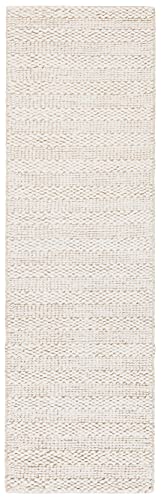 SAFAVIEH Natural Fiber Collection Runner Rug - 2'3" x 6', Bleach, Handmade Jute, Braided Woven Design, Ideal for Living Room, Bedroom (NF212D) - color: Bleach, size: 2'3" x 6' (Runner)