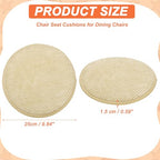 uxcell Round Stool Cushion, 10 x 10 Inch Round Seat Pads with Elastic Straps, Anti-Slip Soft Round Pad Chair Seat Cushions for Dining Chairs Kitchen Bar High Stool, Light Camel - color: Light Camel, size: 10 x 10 Inch