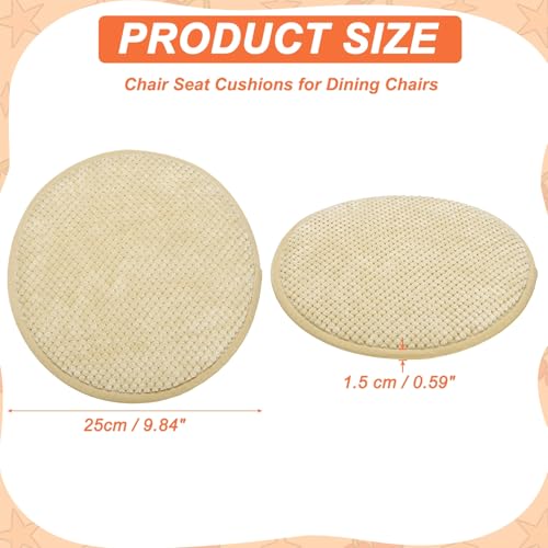 uxcell Round Stool Cushion, 10 x 10 Inch Round Seat Pads with Elastic Straps, Anti-Slip Soft Round Pad Chair Seat Cushions for Dining Chairs Kitchen Bar High Stool, Light Camel - color: Light Camel, size: 10 x 10 Inch
