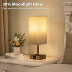 aooshine Brown Base Touch Lamps Set of 2 - Nightstand Lamp with USB-C + A Charge Ports & AC Outlets, 3-Way Dimmable Bedside Lamp, Small Table Lamp Light for Bedroom (Bulb Included) - color: Brown
