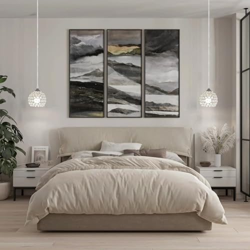 TISLYCO Plug-in Crystal Chandelier Lighting with Long Cord 13.12ft and On/Off Switch, Hanging Pendant Lights with Plug in Cord for Kitchen Island Bedroom Dining Room - color: 5.2"x6"-Elegant Plug in Hanging lights