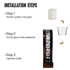 Shelving Solution Wall Sconce 14.4 x 3.5 Inch, with Tea Light Candle Holder Antique Bronze Style Metal Wall Art Decorations for Living Room, Bathroom, Dining Room and Office, Set of 2 - style: Style A