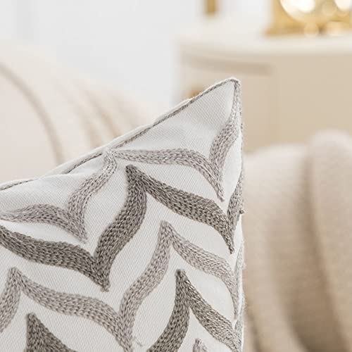 vctops Embroidery Cotton Decorative Throw Pillow Cover Boho Geometric Pattern Cushion Cover for Couch Sofa Bed (Geometric I,18"x18") - color: Geometric I, size: 18" x 18" (Pack of 1)