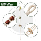Shappy 4 Pieces Air Plants Holders Hanger Air Plant Wall Hanger Handmade Rope Hanging Plant Holder Woven with 4 Hooks for Home Decoration