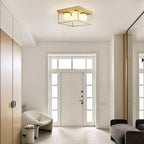 Flush Mount Ceiling Light Fixtures,4-Light Gold Semi Flush Mount Ceiling Light,12.6" Mid Century Light Fixture for Hallway Kitchen Entryway Bedroom Living Room - color: 4 Light Gold