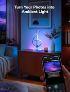 Lepro TB2 AI Smart Table Lamp, RGB+IC Addressable LED Lamps Alexa Google Home Enable, APP Control DIY Color Changing Modern Spiral Lamp, Music Sync, AI Generated Lighting LLM, 2.4 GHz WiFi/Bluetooth - style: Treble Clef