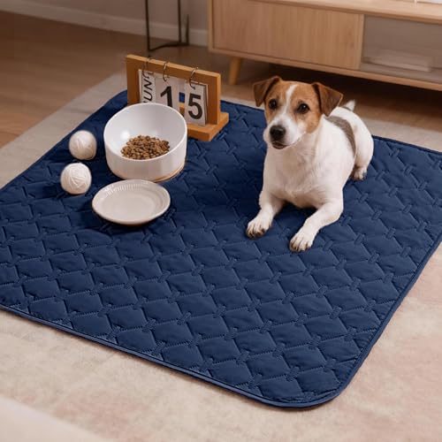gogobunny 100% Double Sided Waterproof Dog Blanket Soft Pet Bed Cover Reversible Protect Furniture Couch Sofa Car for Puppy Large Dog Cat (Dark Navy/Light Navy, 30x30 Inch (Pack of 1)) - color: Dark Navy/Light Navy, size: 30x30 Inch (Pack of 1)