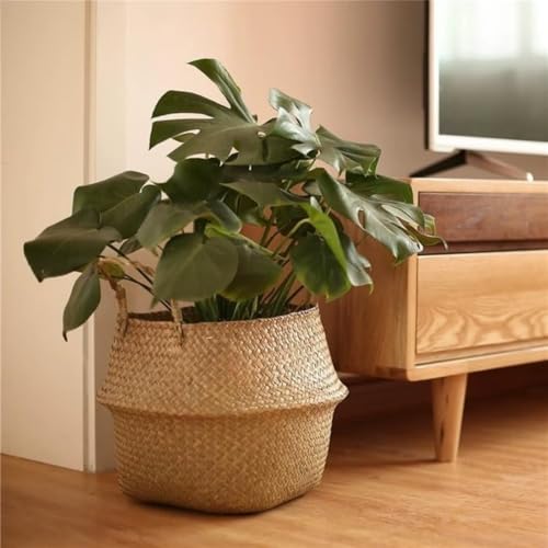9 inch Woven Planter Basket for Indoor Plants – Large Monstera Pot, Woven Storage Basket, Boho Home Decor (Original,9.84''X10.63'') - size: 9.84''X10.63''